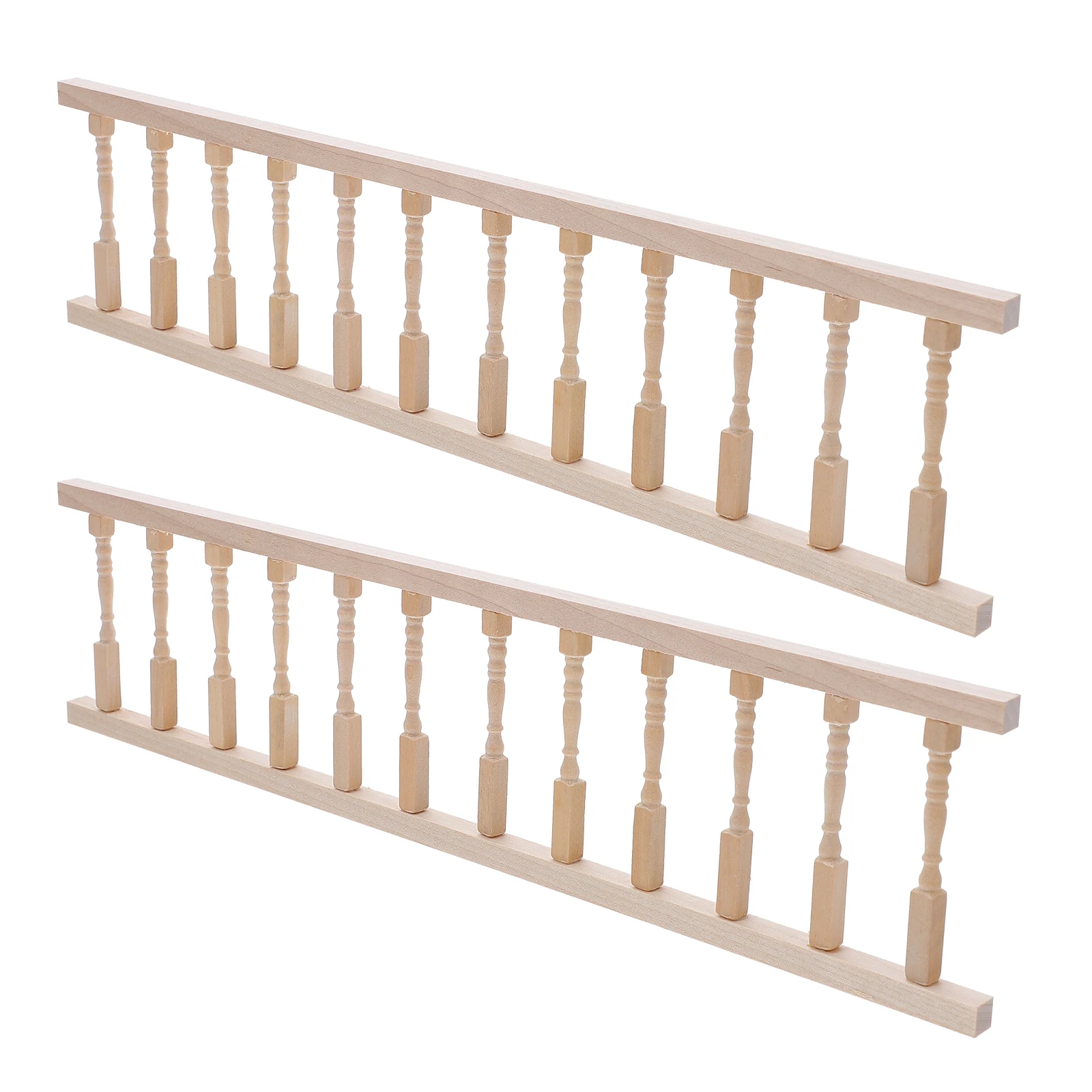 

2pcs 1:12 Wooden Dollhouse Handrail Miniature Decors Dollhouse Furniture Toys Doll House Role-play Props Accessories