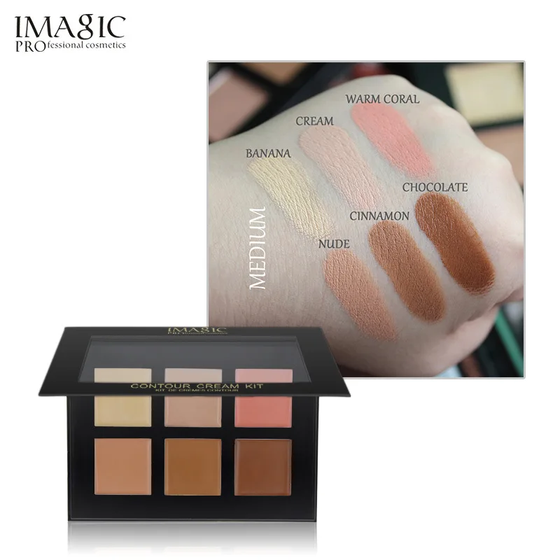 

IMAGIC brand Concealer Cream Contour Palette Kit Pro Makeup Palatte 6 Colors Concealer Foundation cream Face Primer for all skin