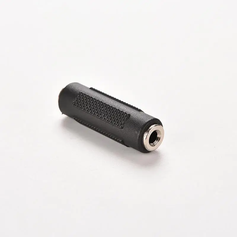 

1PC Black Audio Adapter 3.5mm Female To 3.5 mm Female Stereo Jack Coupler Nickel-plated Extender Connector
