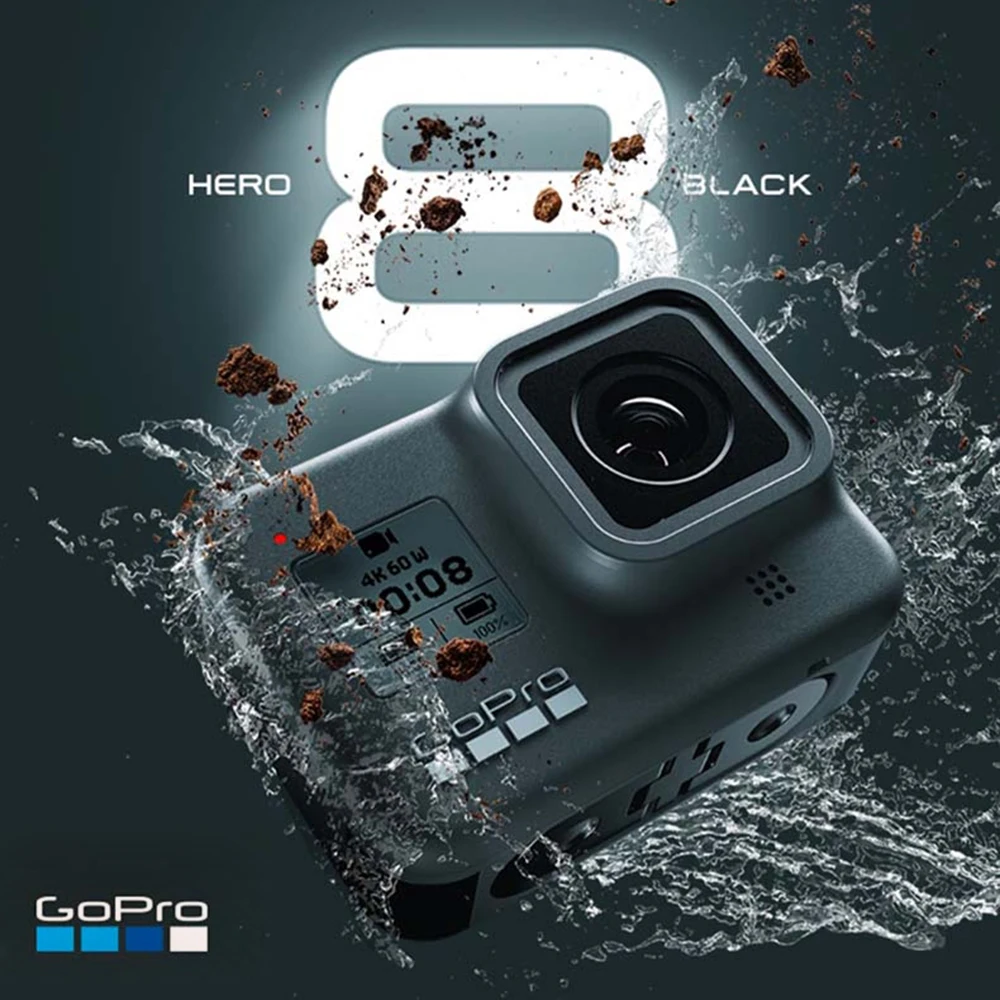 للبيع جديد GoPro HERO 8 أسود عمل كاميرا الذهاب برو مقاوم للماء الرياضة عمل كاميرا 4K الترا HD فيديو 1080p المحمولة بث مباشر