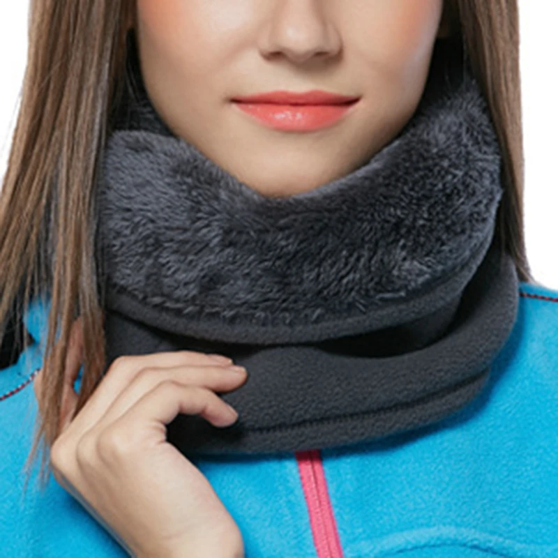 

Unisex Winter Warm Outdoor Multifunctional Scarf Thermal Warm Fleece Snood Scarf Neck Warmer Beanie Ski Balaclava Hat