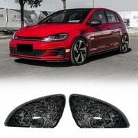 car forged carbon pattern side wing mirror cover for golf 7 mk7 7 5 gtd r gte vii cap e golf sportsvan 2013 2019