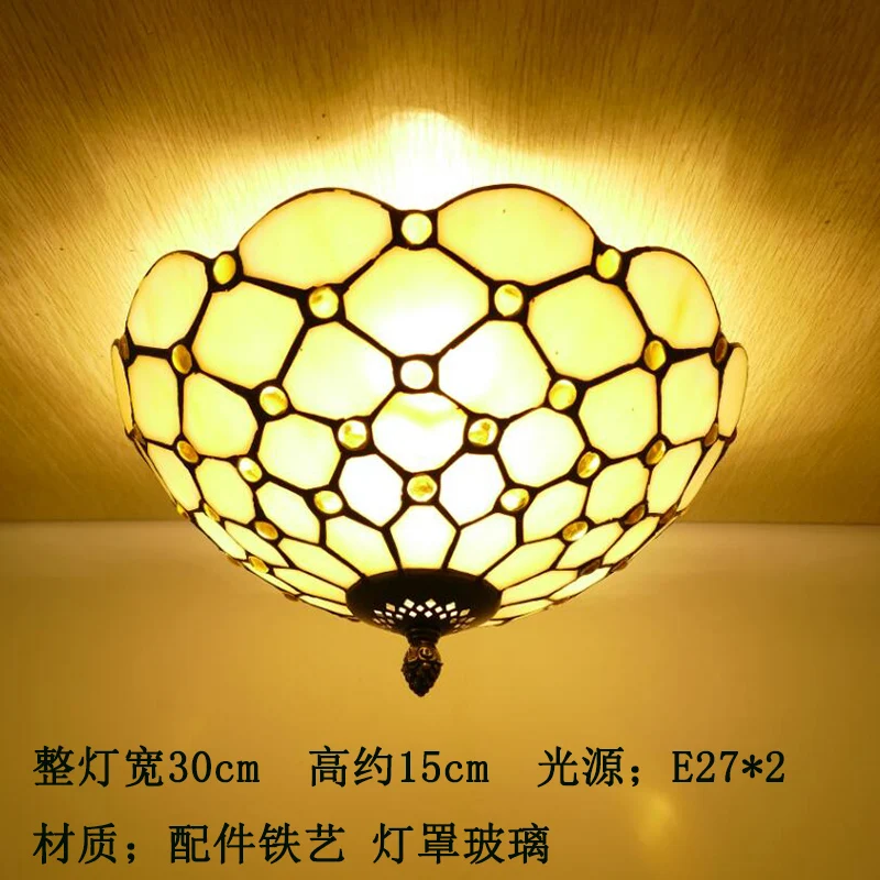 

Anchovies Pearl Tiffany LED Ceiling Lamp Living Room Bedroom Study Aisle Foyer Into The Garden Ceiling Lamp