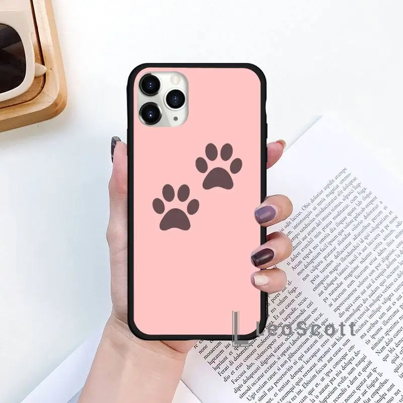 

Dog footprint Paw Phone Case for iPhone 11 12 mini pro XS MAX 8 7 6 6S Plus X 5S SE 2020 XR