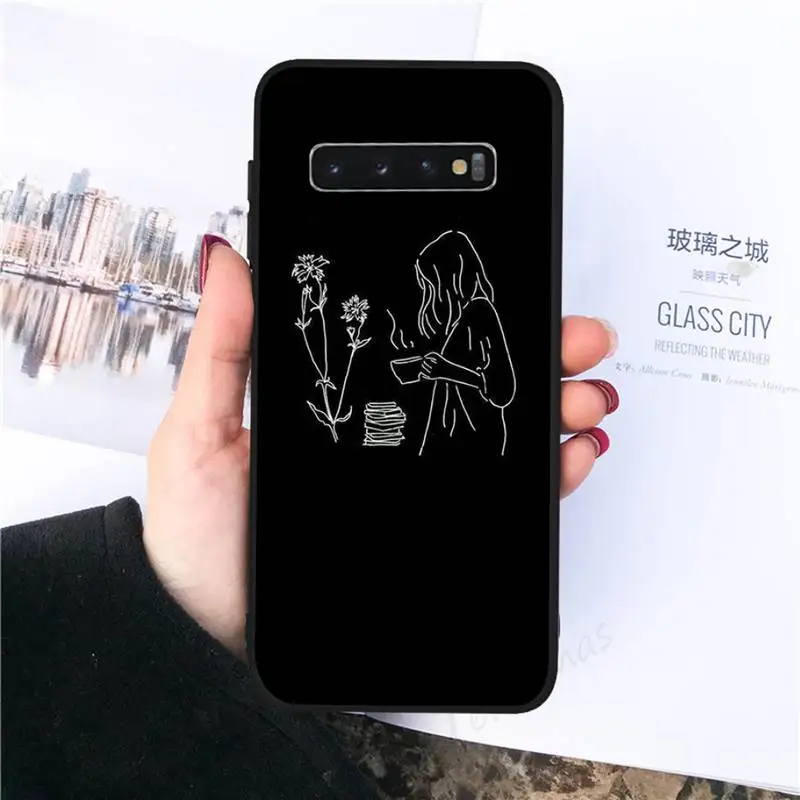 

Black Sexy Art Rose Lover Harajuku Phone Case For Samsung galaxy S 8 9 10 20 21 30 A 30 50 51 70 note 10 plus Ultra 5g