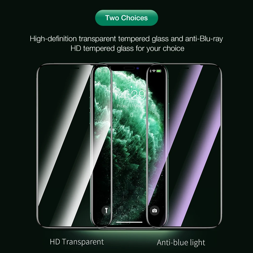 HOCO полное покрытие закаленное стекло для iPhone X Xs на iPhone 11 Pro Max защита экрана 3D Защитное стекло для iPhone XR Xs Max 10