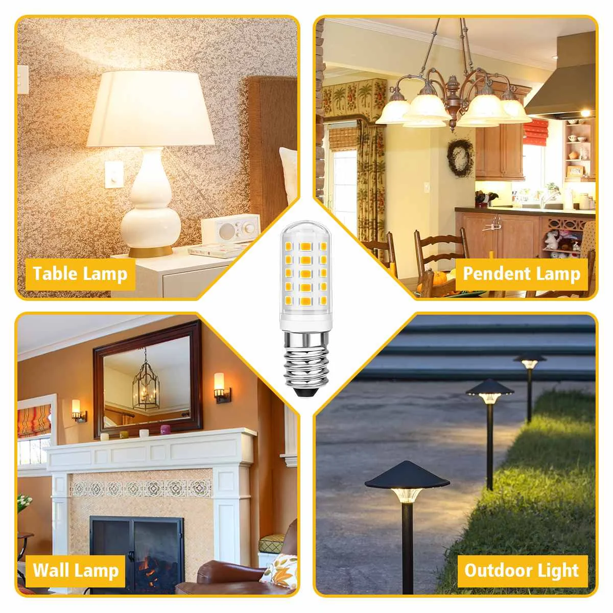 KingSo 5 PCS E14 Светодиодная лампа Кукурузная AC230V 3000K 5W 500Lm Керамическое основание для