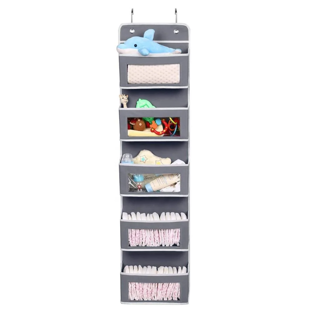 

5 Layers Wall Hanging Storage Bag Behind The Door Wardrobe Closet Organizer Non-woven Wall-mounted Storage Box Bedroom Organizer