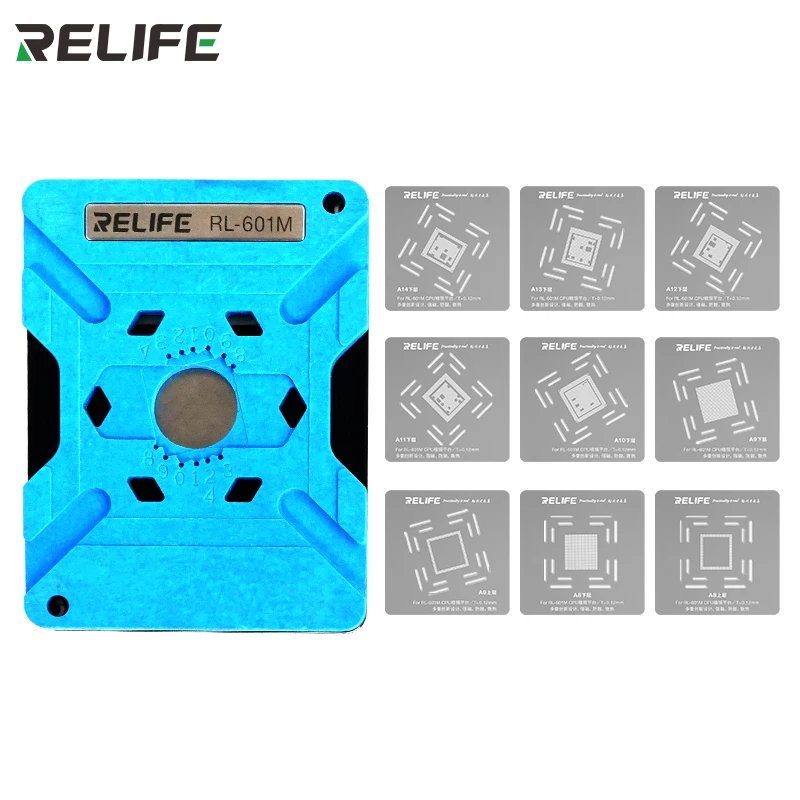 RELIFE RL-601M 7 в 1 IC Процессор реболлинг трафарет на платформе олова крепление шаблона