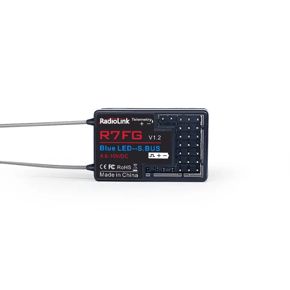 

R7FG 7CH 2,4G гироскоп и двухсторонняя передача Телеметрия дальнего радиуса FPV автомобиль и фотосессия для RC6GS RC4GS T8S T8FB