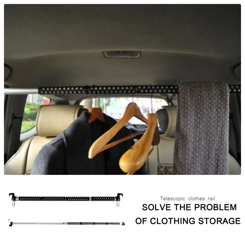 

91-164cm Universal Retractable Car Coat Hangers Vehicle Clothes Hanger Jackets Suits Holder Rack Auto Interior Accessories