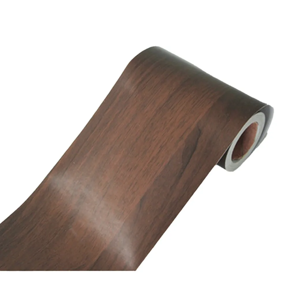 

10cm*5m Skirting Line Wood Waist Line Wall Border Sticker Baseboard Living Room Lifelike, Natural Wood Design, Simple And Modern