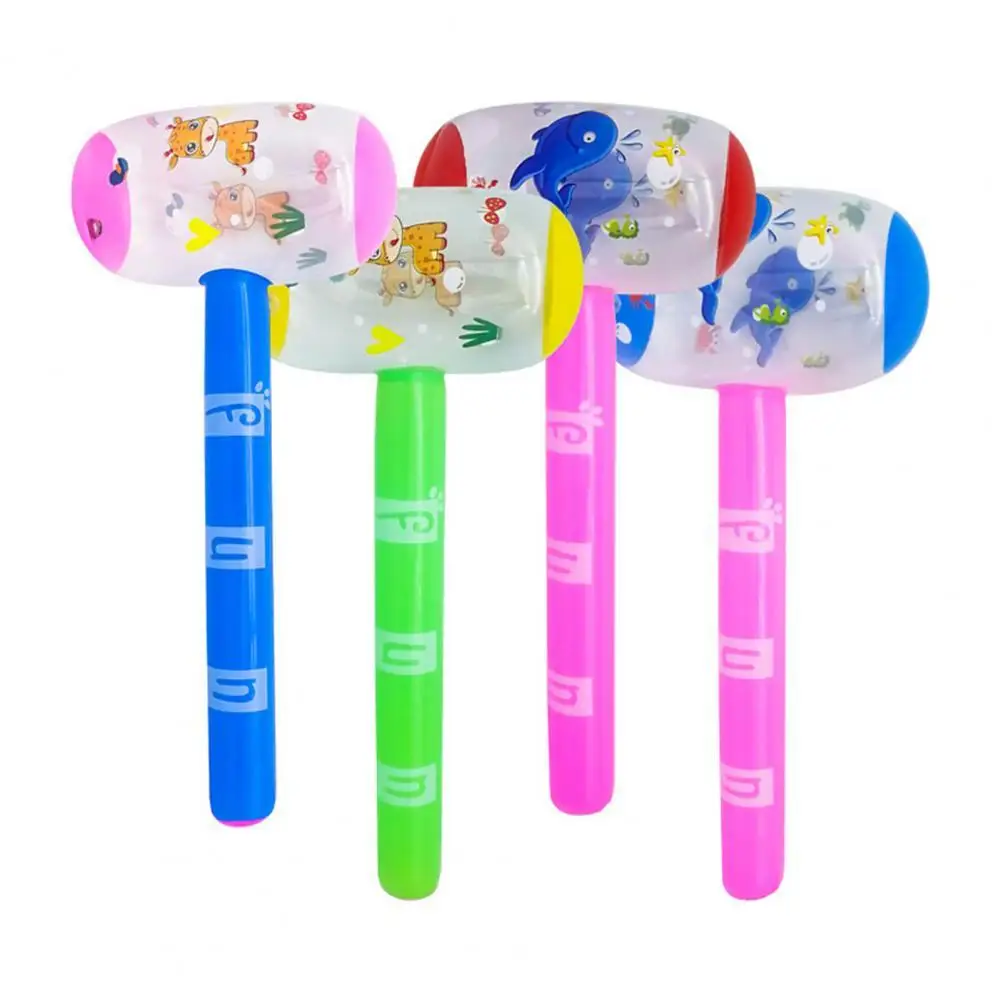 

Cartoon Printing Luminescent Inflatable Air Hammer Children Kids Toy with Bell Glow in the Dark Toys