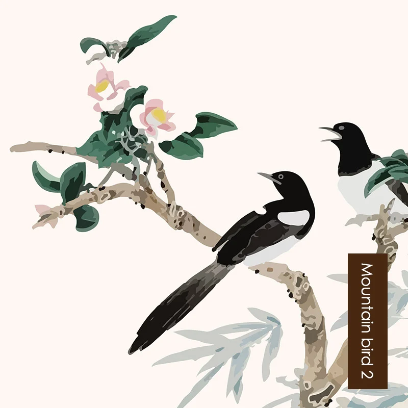 Mountain bird 2 SUNFREE цифровые печатные беспроводные рулонные жалюзи затемненные тканевые жалюзи с принтом в виде цветов и птиц Пружинные рулонные шторы - Цвет: Mountain bird 2