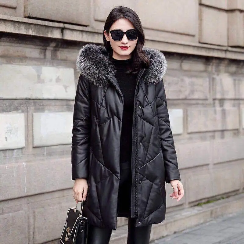 

Женская Толстая стеганая куртка на молнии, черная уличная куртка с воротником-стойкой и капюшоном, A138, Осень-зима