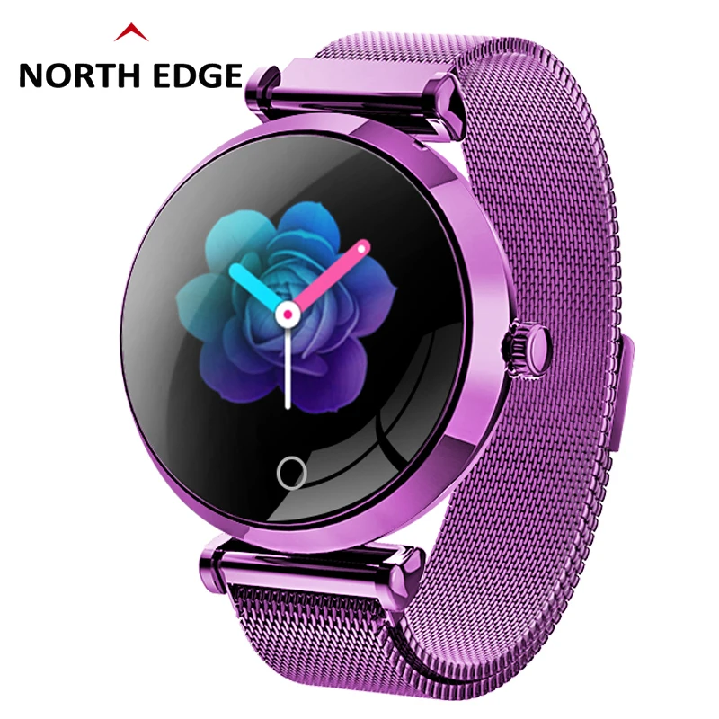 North Edge новые модные женские умные часы для женщин пульсометр кровяное давление