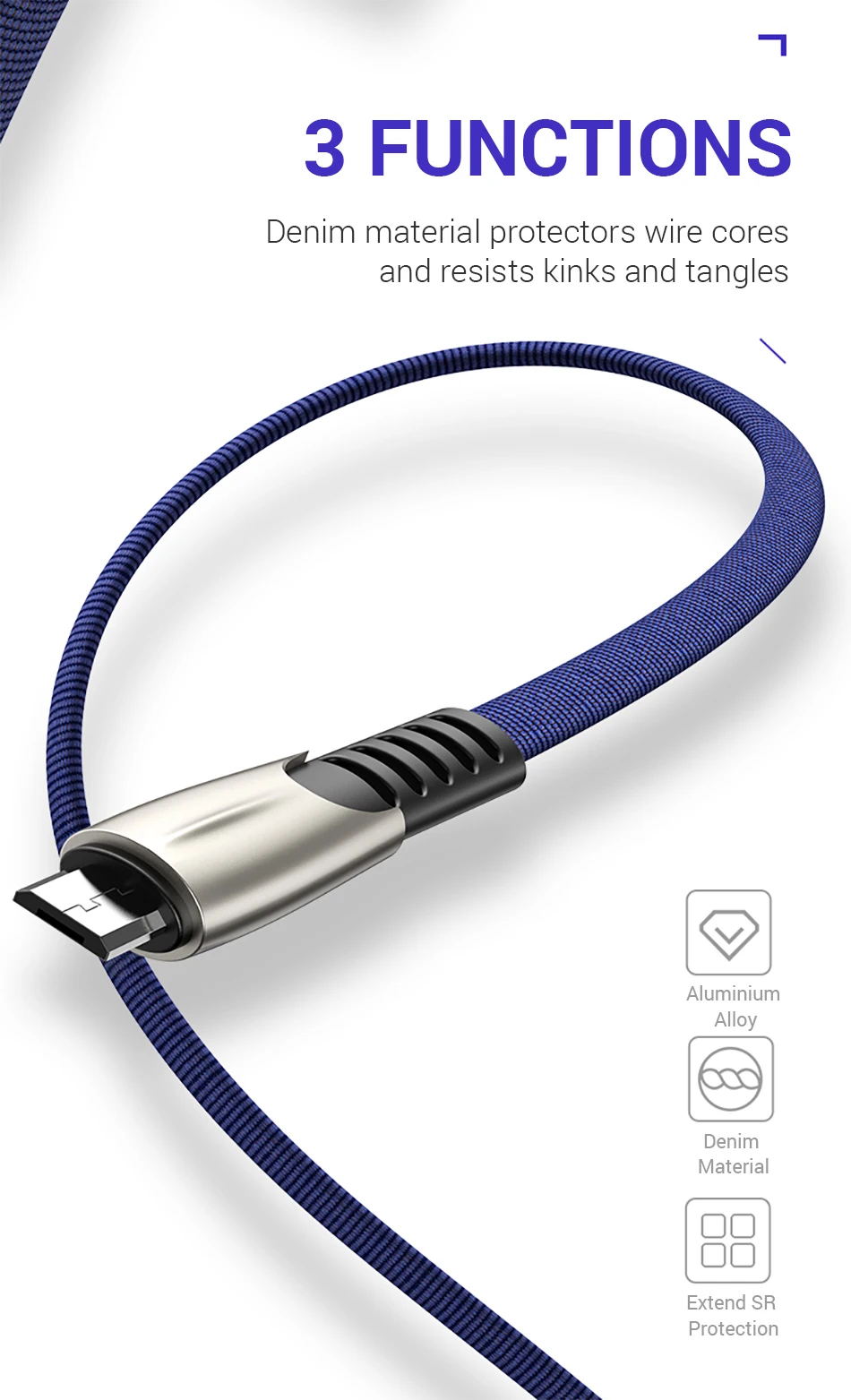 5А микро USB кабель Быстрая зарядка USB кабель синхронизации данных шнур для samsung S7 huawei Xiaomi Redmi Note 4 5 Android Microusb телефонный кабель