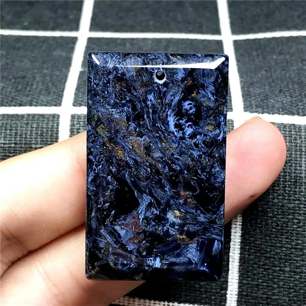 Натуральный Синий Pietersite кулон для мужчин и женщин в виде капли воды 46x31x10 мм