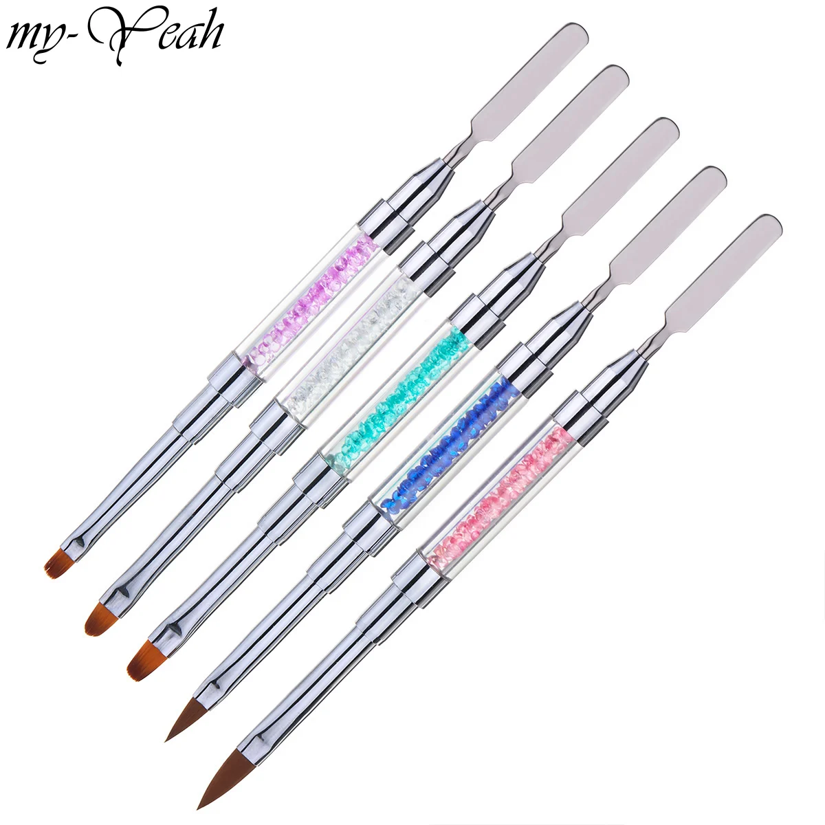 Дизайн ногтей двойной конец акриловая кисть УФ гель Расширение Рисунок Живопись