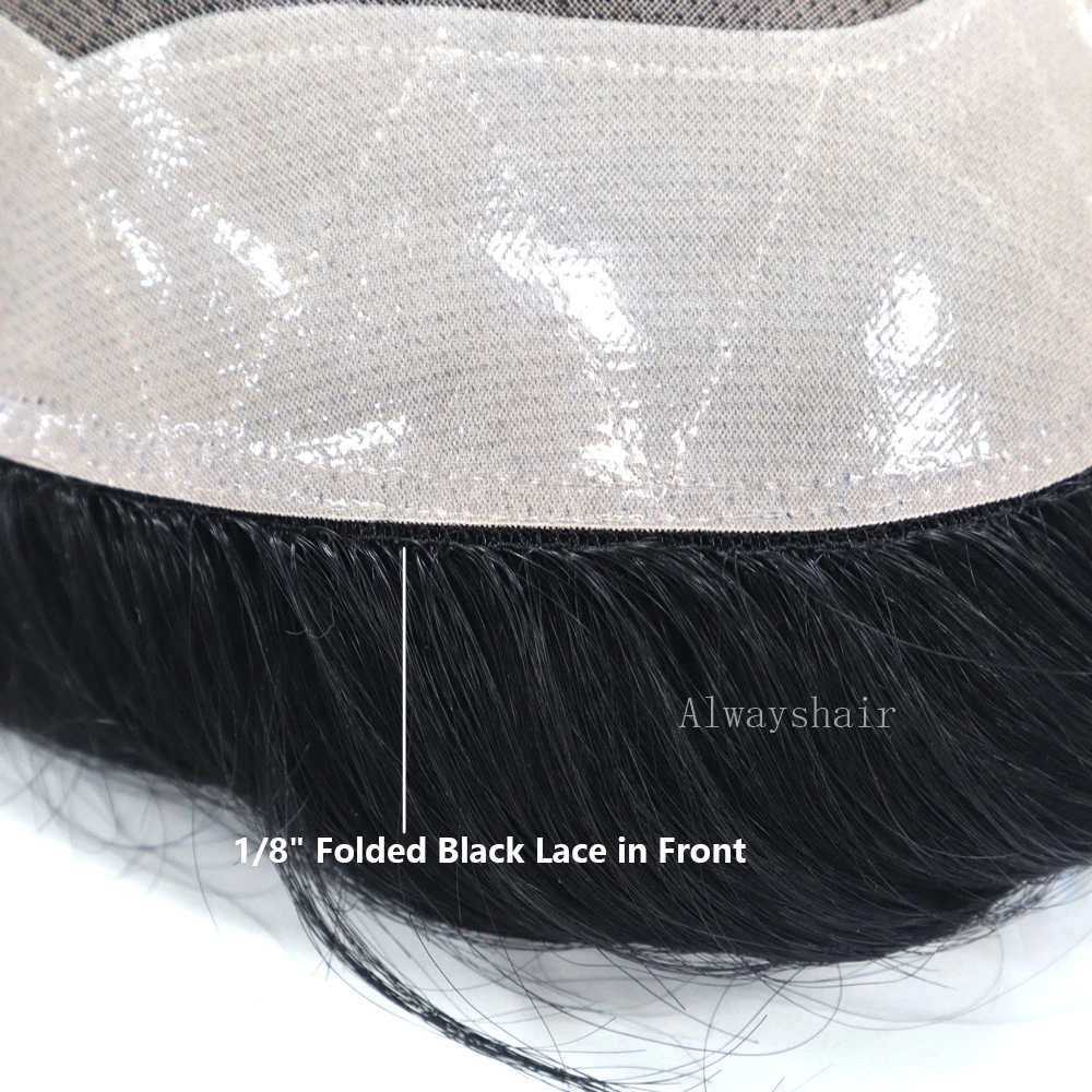 Duro Mono R - New Durable Men Toupee Fine Base Wig Multiple Size Color #1B Hair Patch for | Шиньоны и парики