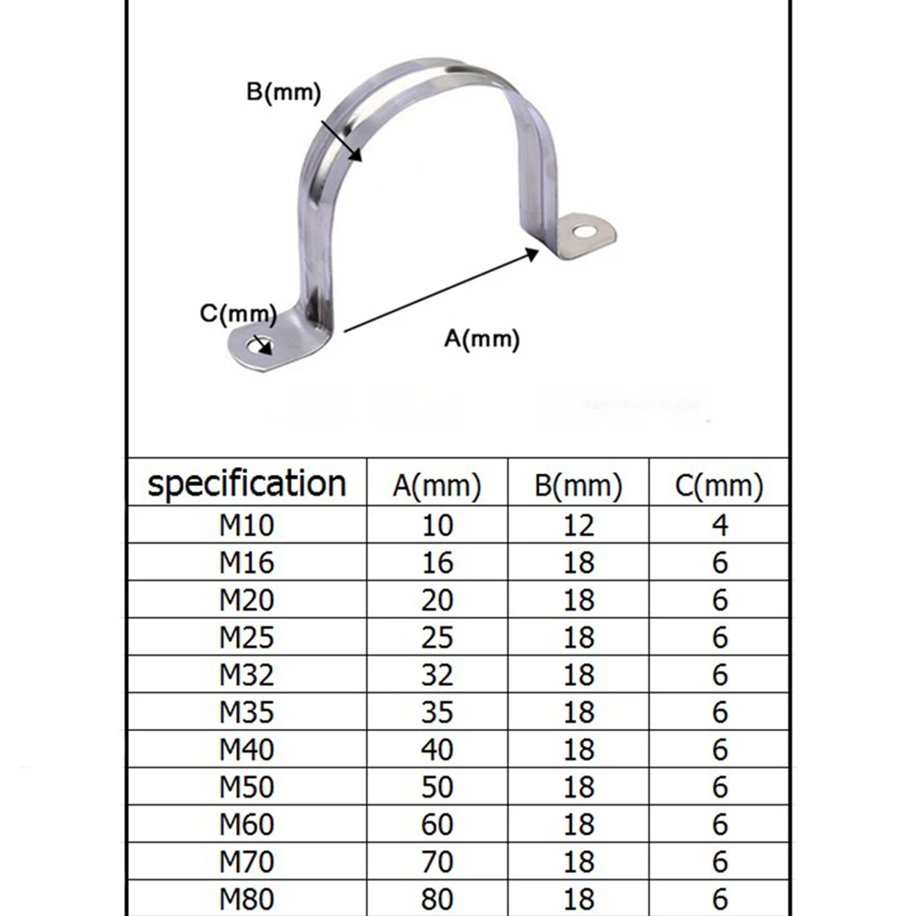 10 шт. сверхмощная труба u образный кронштейн зажим трубный ремень Натяжной