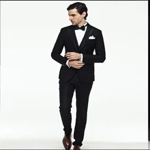 Nova alta qualidade personalizado preto único fivela pico lapela terno masculino moda festa de casamento 4 peças (casaco + calças + colete + gravata) (1)