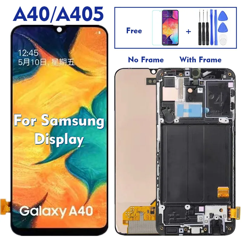 

A405 Super Amoled and TFT incell For Samsung Galaxy A40 2019 SM A405FN A405F DS LCD Display Touch Screen Digitizer Assembly