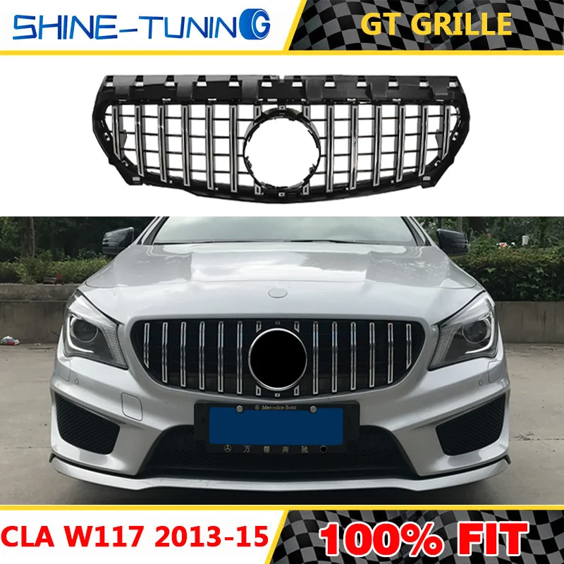 Подходит для AMG CLA Class W117 GTR GT R CLA200 CLA220 CLA260 CLA45 ABS 2013 15 без эмблемы|Гоночные решетки| |