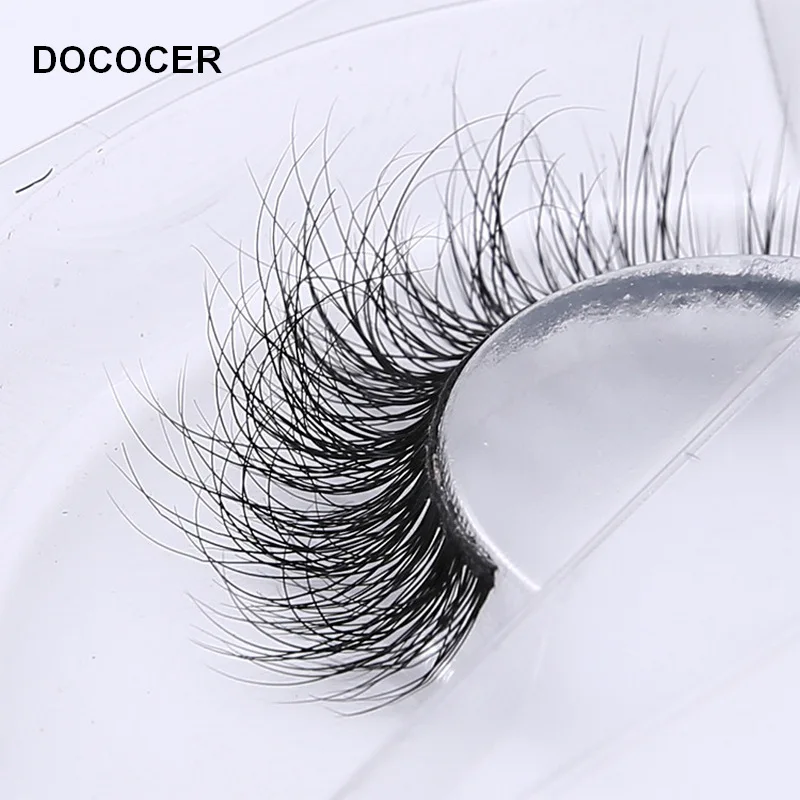 

3D Mink Eyelash Real Mink Eyelashes Handmade Crossing Lashes Individual Strip Thick Lash Fake Eyelashes A02