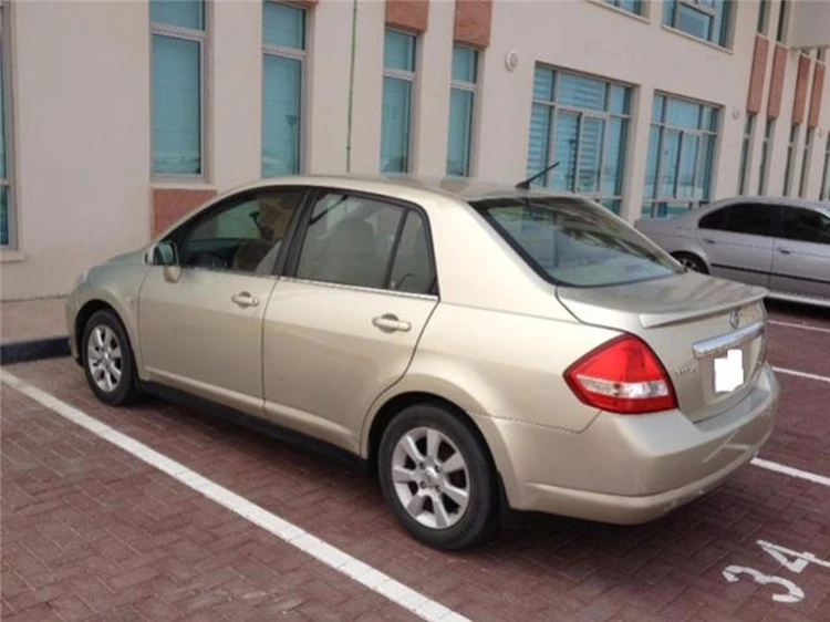 Спойлер для Versa 2006 2010 Nissan Tiida Sedan спойлер DFYK из АБС пластика цвет заднего крыла