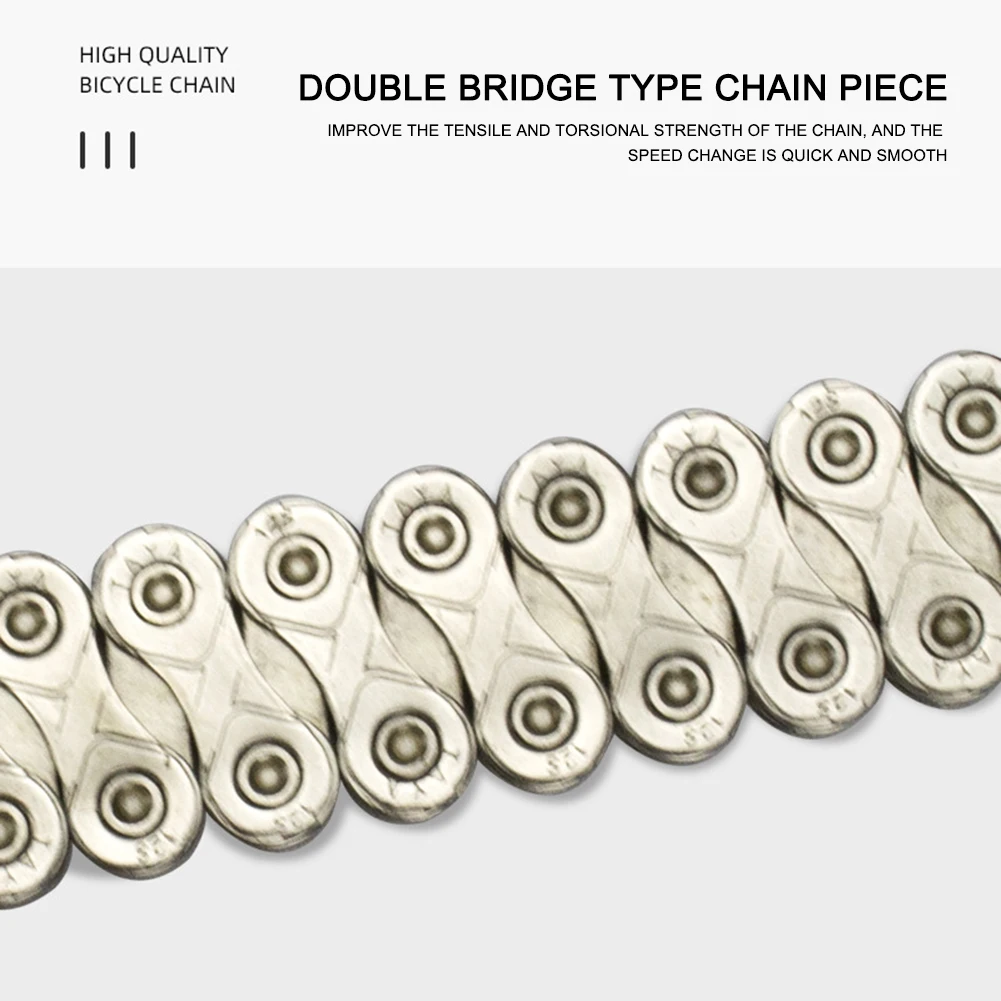 

Carbon Steel Mountain Bike Chain Replacement 12 Speed MTB Bike Electroplated Silver Chain Road Bicycle Parts 116 Links