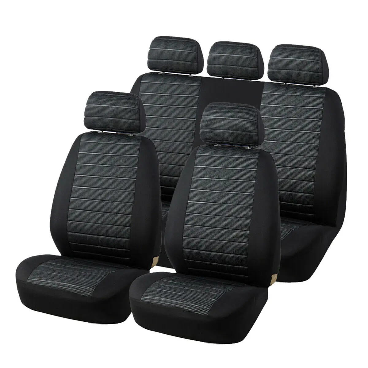 

5 PCS Polyester Car Seat Cover Breathable Protector Cushion Universal Full Set