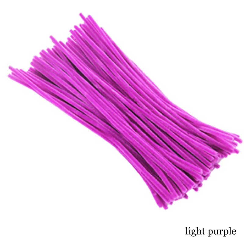 light purple Для детей и взрослых, для детей, для детей, красочные трубы, искусственные цветы, шенилловые стебли, плюшевая обучающая игрушка, руководство - Цвет: light purple