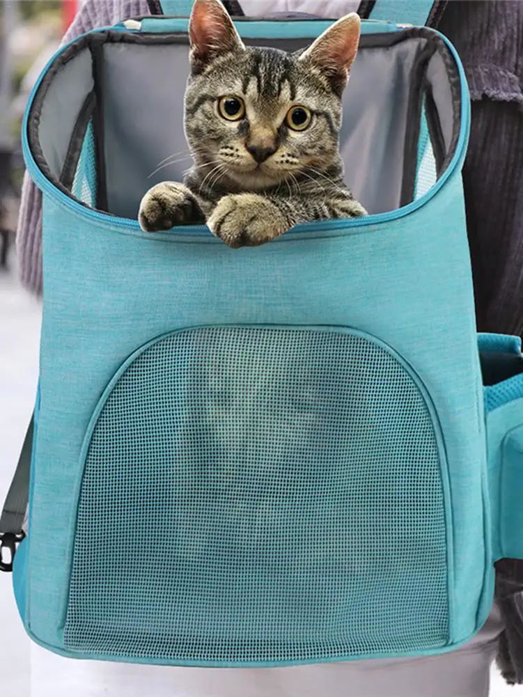 

Рюкзак большого размера для домашних животных, сумка для переноски для собак и кошек, складной дышащий маленький ранец для щенков, уличная с...