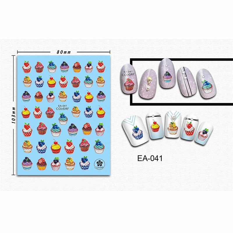 

9 Styles Nail Sticker 5D Engraved Nail Art Sticker Flowers Pastry DIY Manicure Self Adhesive Decoration Decals Nail Art Tips
