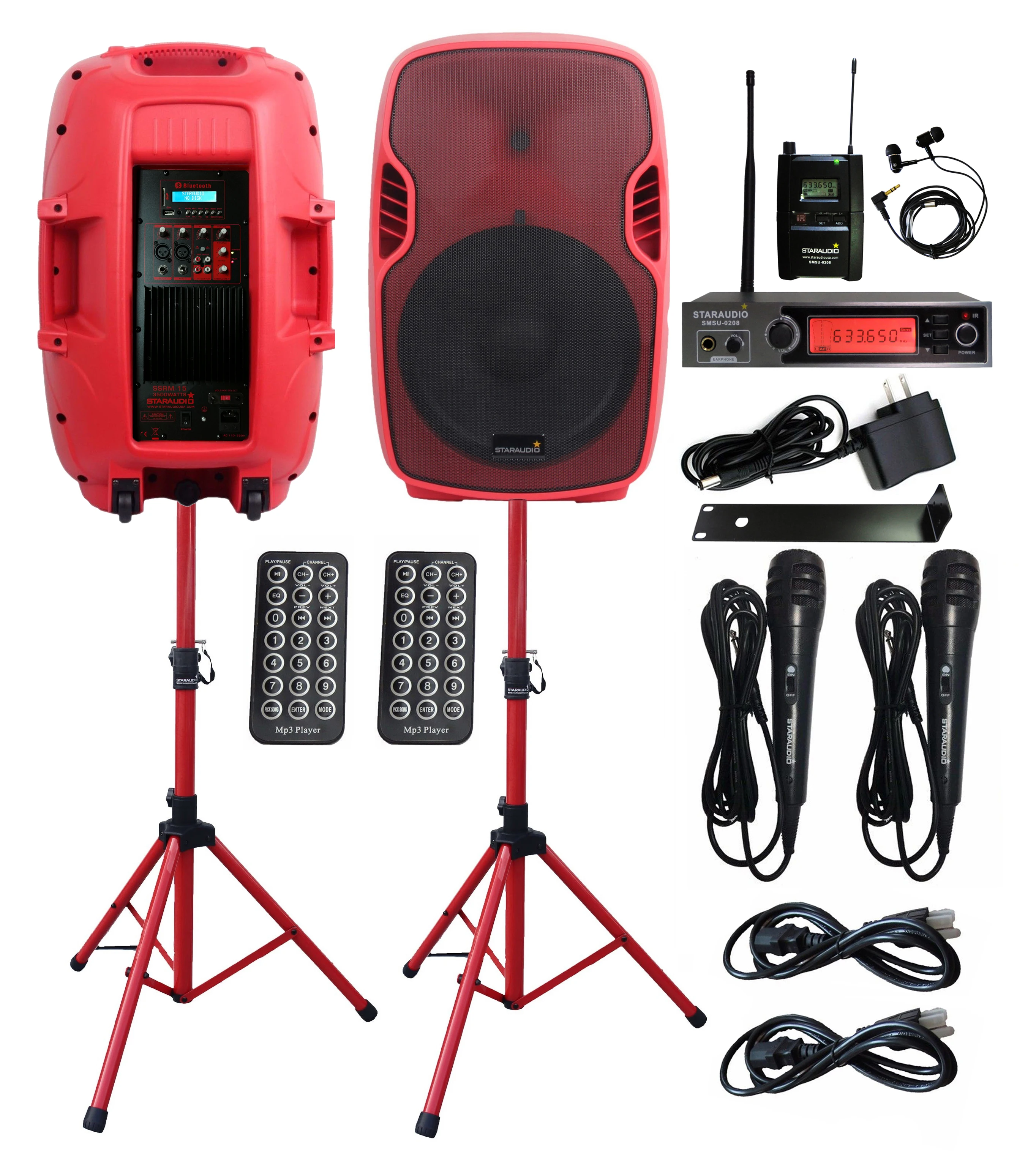 STARAUDIO 2 шт. 15 дюймов 3500 Вт активные диджейские Громкоговорители для сцены