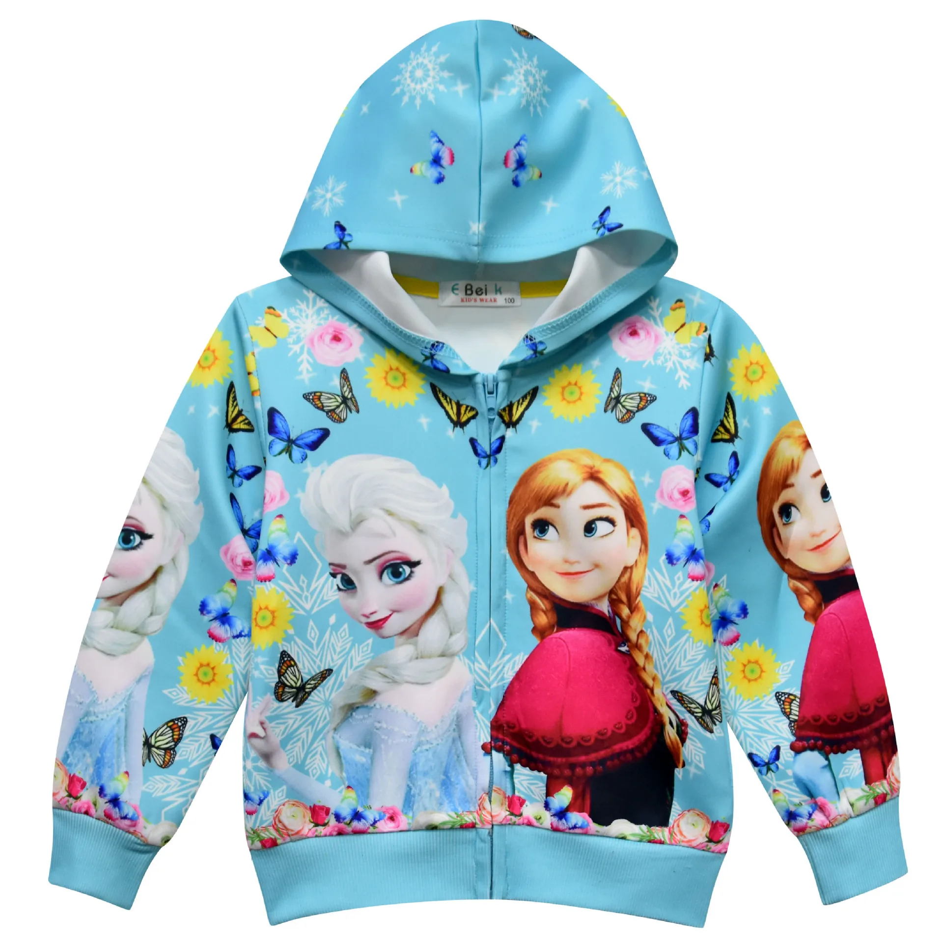 

Disney Frozen 2 Costume Aisha Queen Anna Children's Zip Hoodie Jacket jackets for girls kids clothing