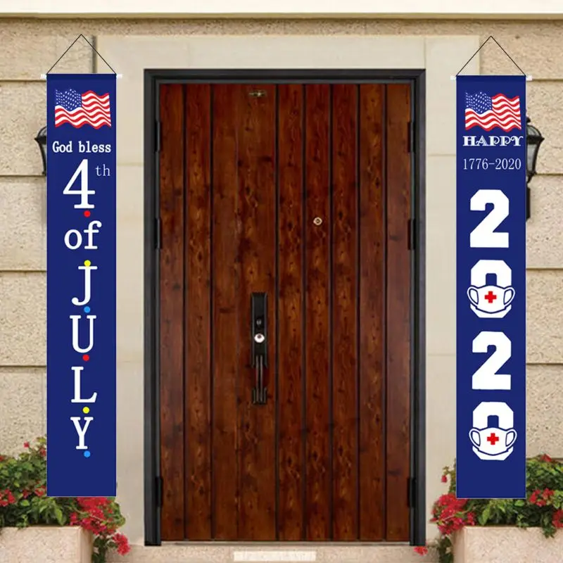 2 шт. 4 июля знак крыльца патриотическая дверь занавес День Независимости флаг