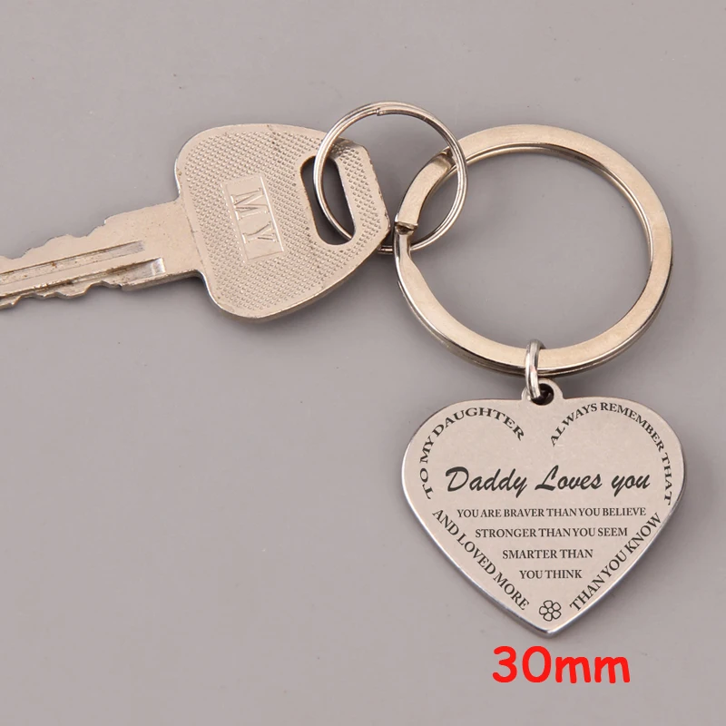 Брелок с надписью Моя дочь Ювелирное Украшение подвеской в виде сердца