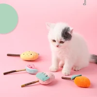 teeth grinding catnip cat toy with bell funny plush kitten mint toys interactive pet chewing vocal bite pillow pet suppliers
