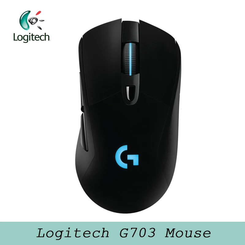 Беспроводная игровая мышь Logitech G703 2 4 ГГц с RGB экраном 12000DPI оптическая