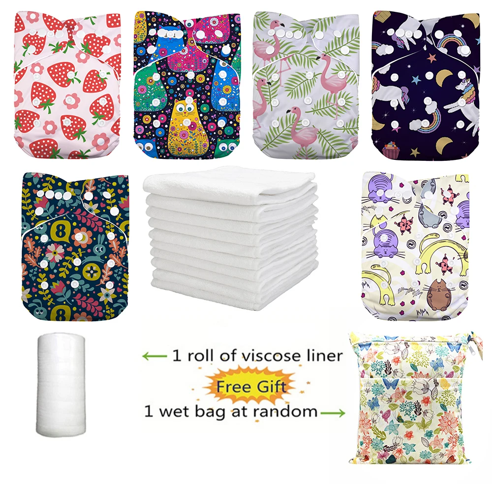 6 шт./упаковка многоразовые детские тканевые подгузники|Детские подгузники| |