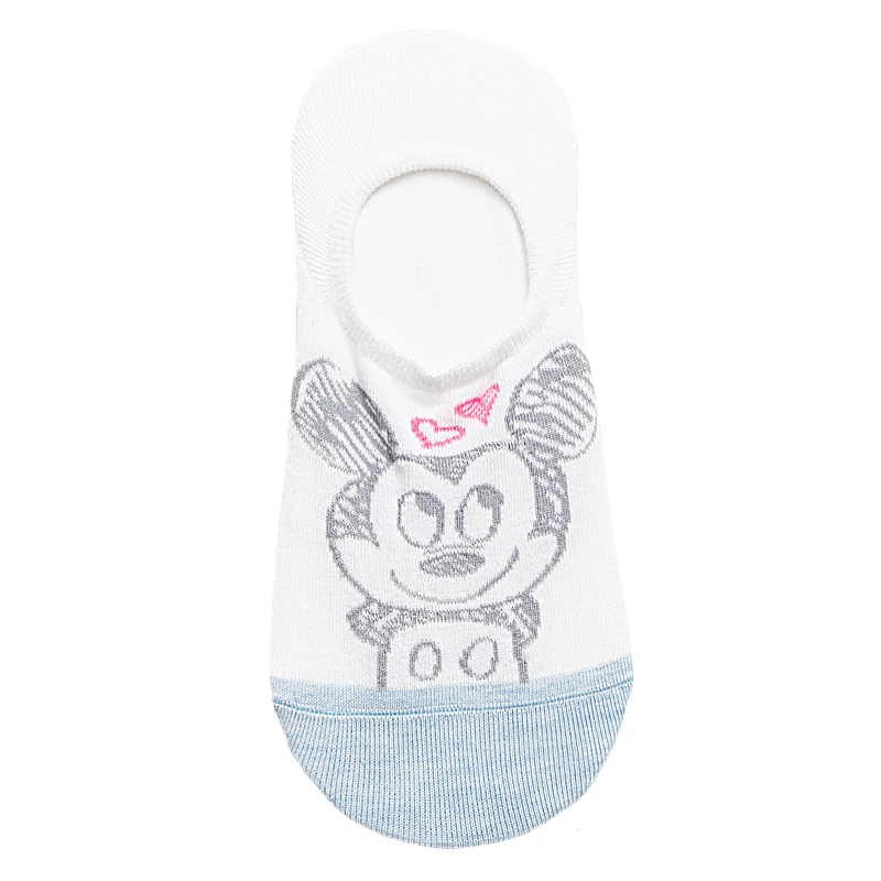 Носки женские в Корейском стиле 10 шт. = 5 пар Нескользящие короткие