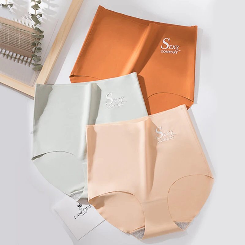 Сексуальные женские трусики бесшовное нижнее белье высокая талия трусы мягкое