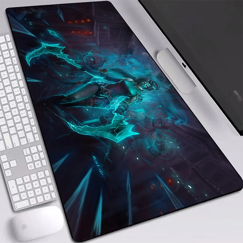 

League of Legends Hero Akali Printed Pads Mice for Gamer Dirt-resist Soft Rubber with Sewn Edges Big Desktop Mat 80x30/90x40cm