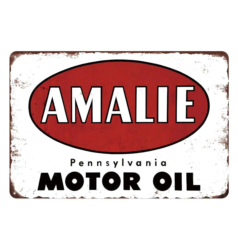 

Retro Design Motor Oil Tin Metal Wall Art Signs, Thick Tinplate Print Poster Wall Decoration Garage/Man Cave