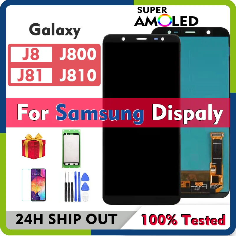 

Super AMOLED For Samsung Galaxy J8 2018 J810 On8 SM J810F J810Y DS LCD Display With Touch Screen Digitizer Assembly 6.0" inchs