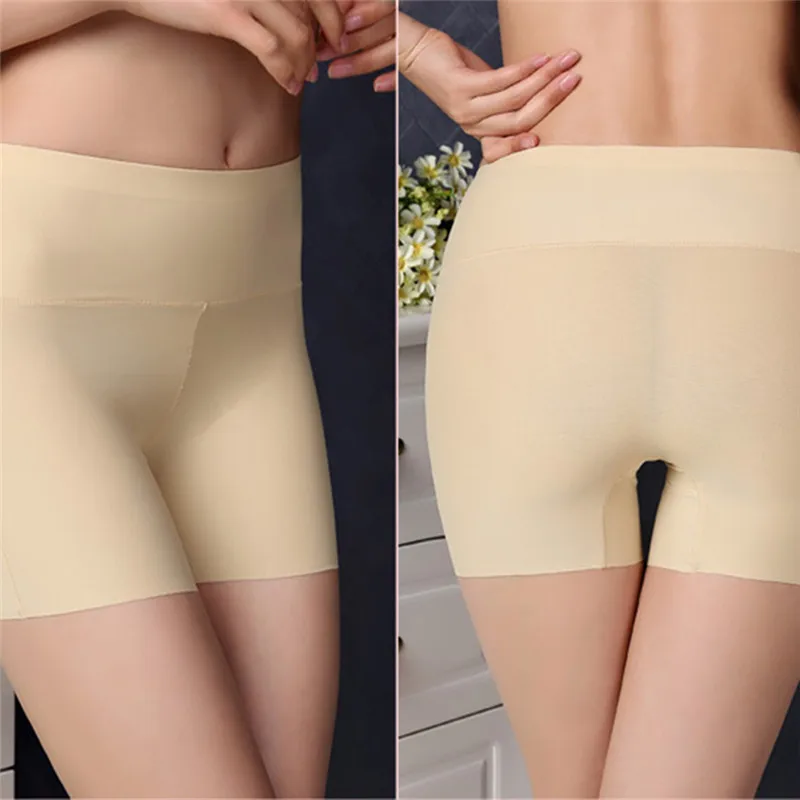 

Women Seamless Safety Pants Ice Silk Shorts Boxer Breathable Briefs Panties Ice Silk Safety Underwear Pants