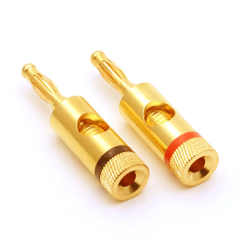 

25Pairs Banana Plug Connector, HIFI Terminals Pure Copper with Gold Plated Banana Plugs