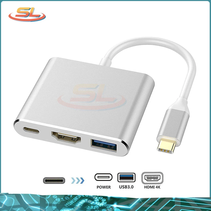 USB3.1 Type-C концентратор/сплиттер для HDMI USB3.0 и быстрая зарядка док-станция MacBook Pro USB